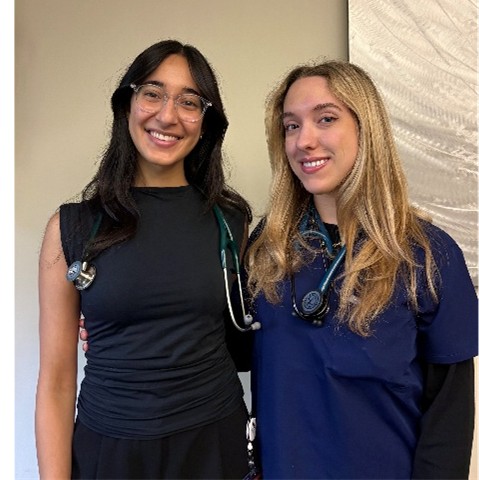 Photo shows two Queen's University Medical Students